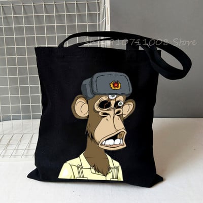 Nuobodu Ape jachtklubas Vintažiniai pirkėjų krepšiai, moteriški, vyriški, pirkinių krepšiai, krepšys, pečių krepšys, drobiniai krepšiai NFT mados aukštosios gatvės krepšiai