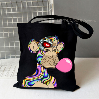 Nuobodu Ape jachtklubas Vintažiniai pirkėjų krepšiai, moteriški, vyriški, pirkinių krepšiai, krepšys, pečių krepšys, drobiniai krepšiai NFT mados aukštosios gatvės krepšiai