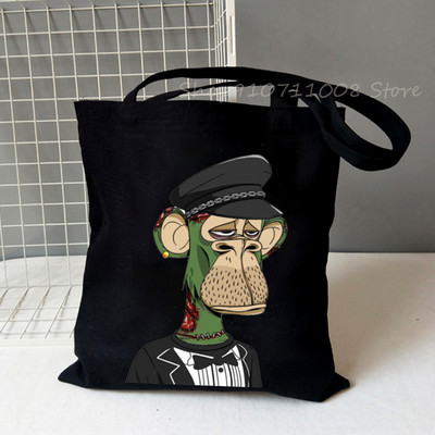 Nuobodu Ape jachtklubas Vintažiniai pirkėjų krepšiai, moteriški, vyriški, pirkinių krepšiai, krepšys, pečių krepšys, drobiniai krepšiai NFT mados aukštosios gatvės krepšiai