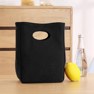 Platnena srebrna slova uniseks izolirana torba za ručak Platnena torba zadebljana uniseks prijenosna torba za pohranu hrane za višekratnu upotrebu u uredu za piknik