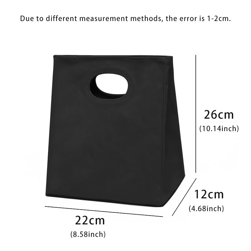 Platnena srebrna slova uniseks izolirana torba za ručak Platnena torba zadebljana uniseks prijenosna torba za pohranu hrane za višekratnu upotrebu u uredu za piknik