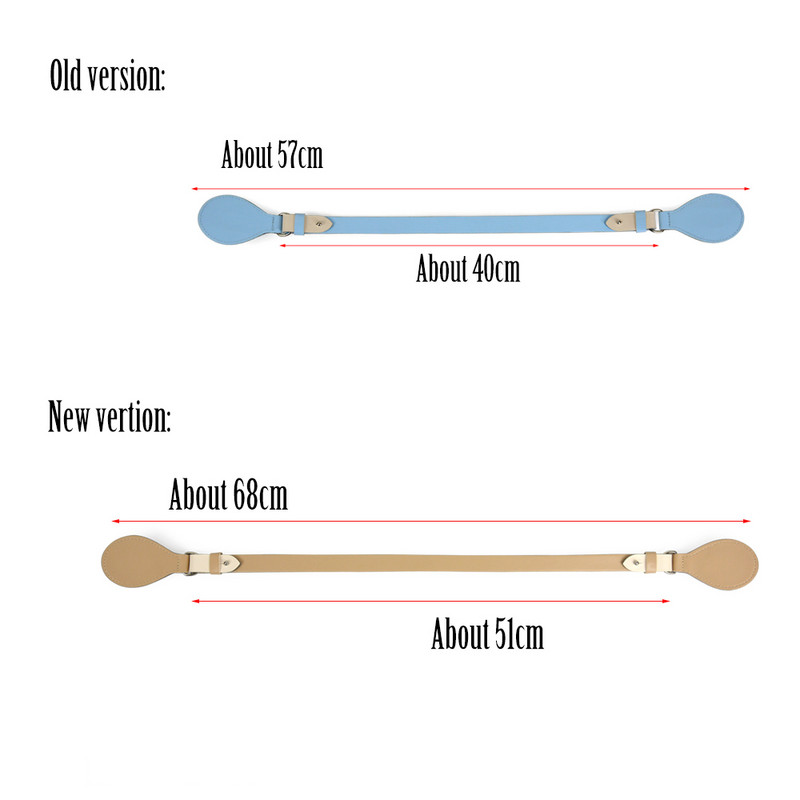 TANQU naujas ilgas plokščias rankenos dirželis su nuleidžiamu galu, skirtas Obasket Obag dirbtinės odos diržo rankena, nuimamas nuleidžiamas galas, 57 cm, skirtas O Bag