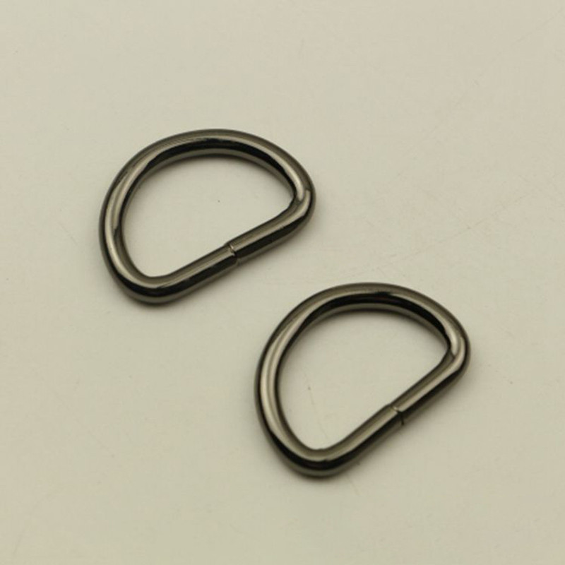 (10 vnt. / siunta) „Pasidaryk pats“ rankinio odinio bagažo krepšio vidinis skersmuo 25 mm peties diržo jungtis, skirta reguliuoti D žiedo pusiau žiedas Sagčių priedai