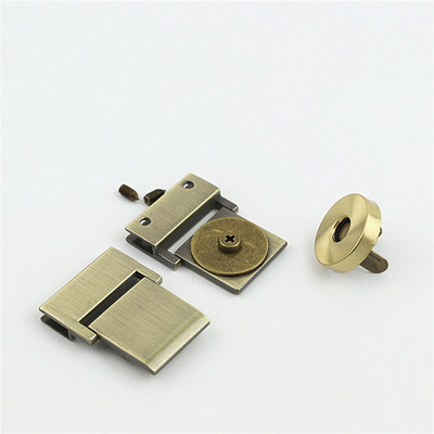 4Pcs 24X31mm kvadratna torba s magnetskim gumbom za zaključavanje, metalna ručna torbica, gurnuta brava, kopča, kuka, zamjena, dodaci za zatvaranje