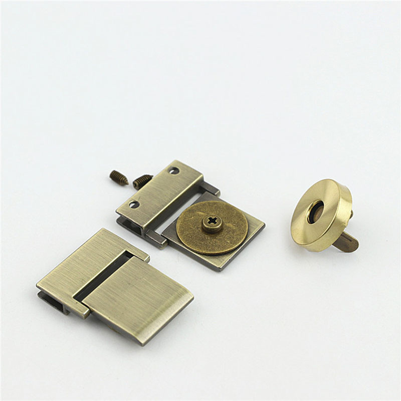 4Pcs 24X31mm kvadratna torba s magnetskim gumbom za zaključavanje, metalna ručna torbica, gurnuta brava, kopča, kuka, zamjena, dodaci za zatvaranje