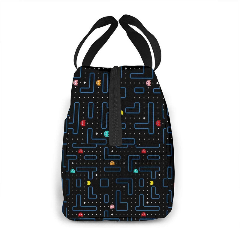 Torba za ručak s retro arkadnim igrama za žene, djevojke, djecu, izolirana torbica za piknik, termalna torbica za hlađenje Bento slatka torba za pripremu obroka