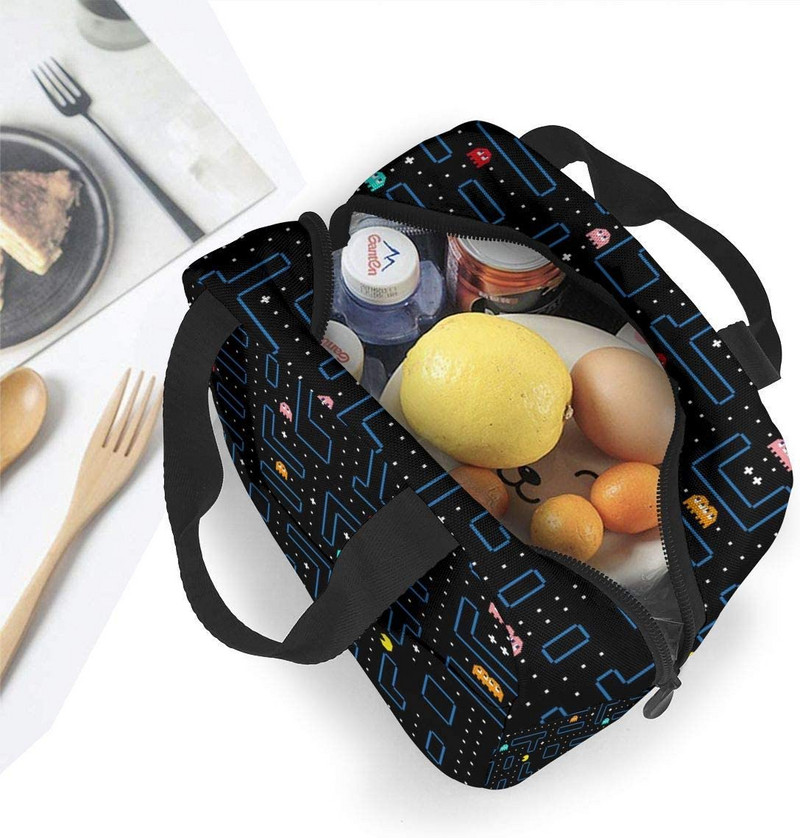 Torba za ručak s retro arkadnim igrama za žene, djevojke, djecu, izolirana torbica za piknik, termalna torbica za hlađenje Bento slatka torba za pripremu obroka