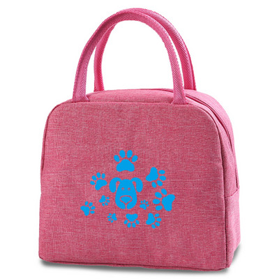 Új Footprints Ebéddoboz Táska Divat Vászon Hűtő Pikniktáska Ebédtáska Iskolai Élelmiszer szigetelt Vacsoratáska Kemping Utazási Kézitáskák