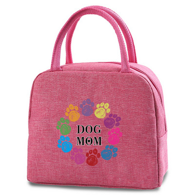 Új Footprints Ebéddoboz Táska Divat Vászon Hűtő Pikniktáska Ebédtáska Iskolai Élelmiszer szigetelt Vacsoratáska Kemping Utazási Kézitáskák