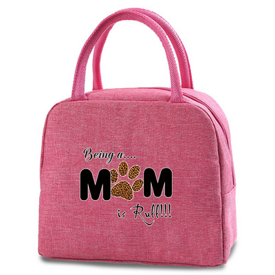 Új Footprints Ebéddoboz Táska Divat Vászon Hűtő Pikniktáska Ebédtáska Iskolai Élelmiszer szigetelt Vacsoratáska Kemping Utazási Kézitáskák