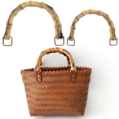 Нова D-образна имитация на бамбукови дръжки за чанти Направи си сам резервни дръжки за чанти, колани, пластмасова чанта, презрамка, аксесоари за чанти