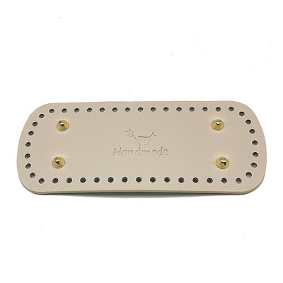 20 * 8 cm pikk ovaalne põhi silmkoelise koti jaoks PU nahast koti tarvikud Käsitsi valmistatud põhjaga DIY heegeldatud pad Naiste koti alumine käekoti osa