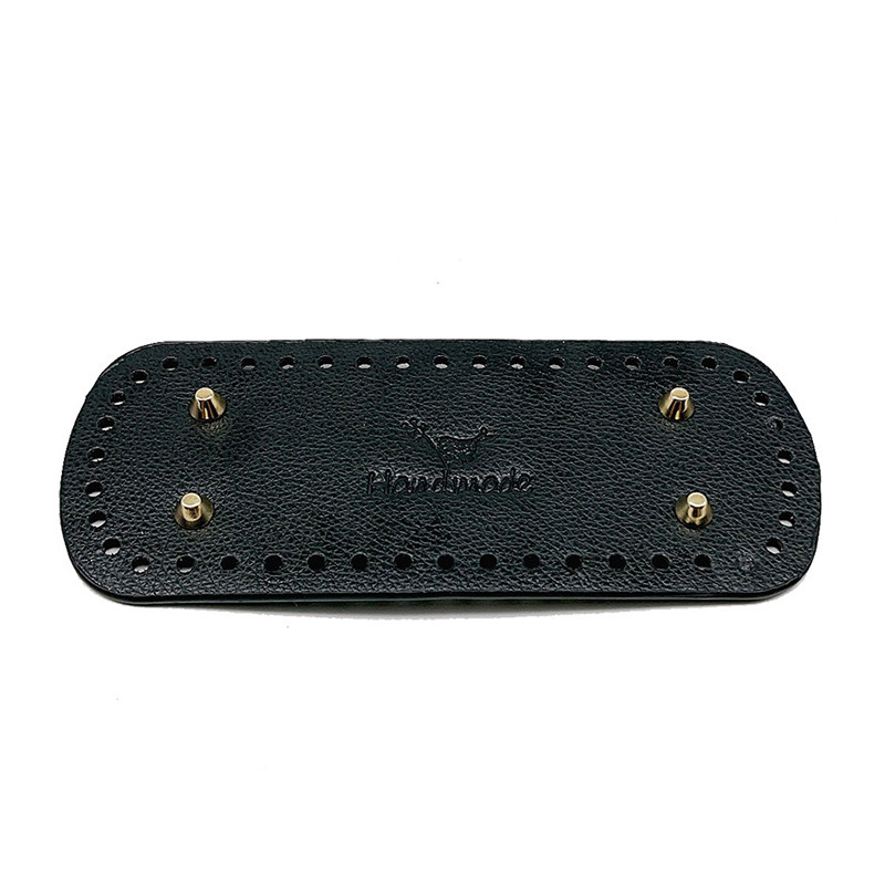 20 * 8 cm pikk ovaalne põhi silmkoelise koti jaoks PU nahast koti tarvikud Käsitsi valmistatud põhjaga DIY heegeldatud pad Naiste koti alumine käekoti osa