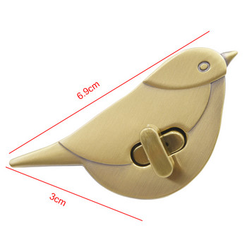 Μεταλλικό κούμπωμα Bird Turn Lock Twist Bags for DIY Handware Purse Εξαρτήματα κλεισίματος υλικού