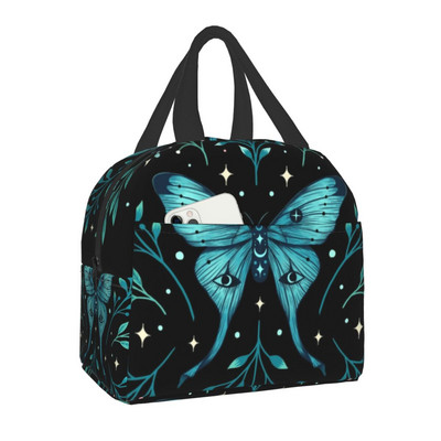 Geantă de prânz mov cu textura personalizată Witchy Things, cutie de prânz termoizolante pentru femei, pentru școală pentru copii