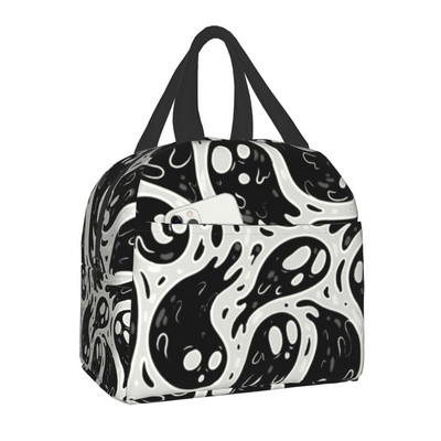 Geantă de prânz mov cu textura personalizată Witchy Things, cutie de prânz termoizolante pentru femei, pentru școală pentru copii