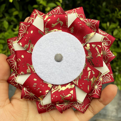 Zelena vrpca Cosplay Ita torbe Zaštita od rozete Držač igle za cvijet 58 mm Dodaci za značke Napunite pladanj Ukrasi za ruksak