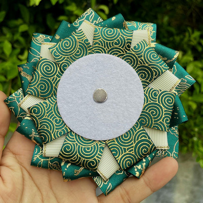 Zelena vrpca Cosplay Ita torbe Zaštita od rozete Držač igle za cvijet 58 mm Dodaci za značke Napunite pladanj Ukrasi za ruksak