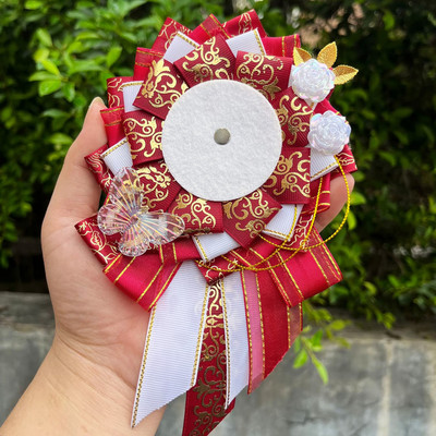 Zelena vrpca Cosplay Ita torbe Zaštita od rozete Držač igle za cvijet 58 mm Dodaci za značke Napunite pladanj Ukrasi za ruksak