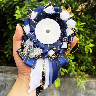 Zelena vrpca Cosplay Ita torbe Zaštita od rozete Držač igle za cvijet 58 mm Dodaci za značke Napunite pladanj Ukrasi za ruksak