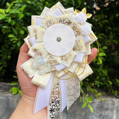 Zelena vrpca Cosplay Ita torbe Zaštita od rozete Držač igle za cvijet 58 mm Dodaci za značke Napunite pladanj Ukrasi za ruksak