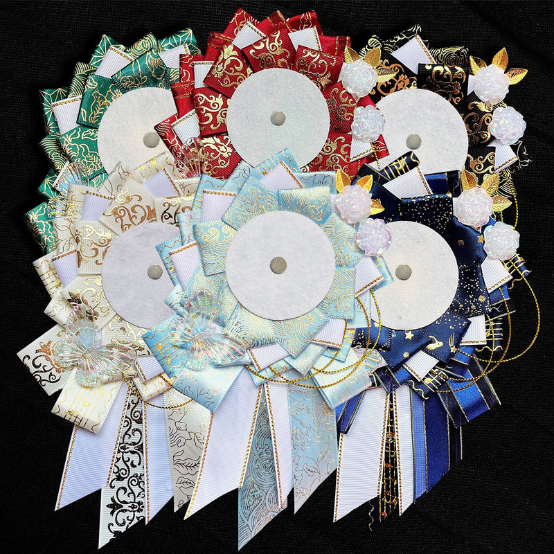 Zelena vrpca Cosplay Ita torbe Zaštita od rozete Držač igle za cvijet 58 mm Dodaci za značke Napunite pladanj Ukrasi za ruksak