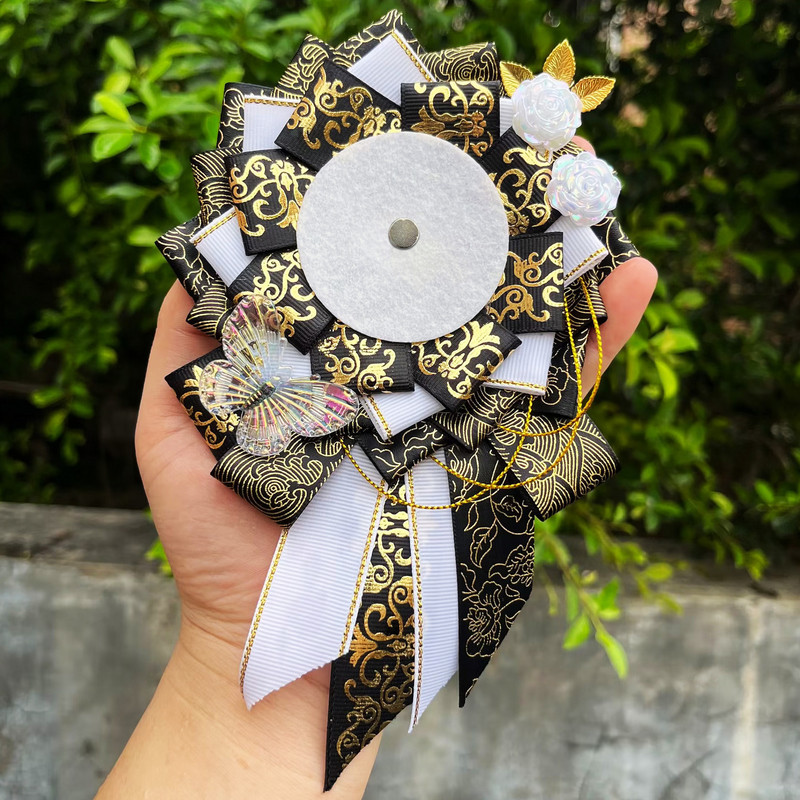 Zelena vrpca Cosplay Ita torbe Zaštita od rozete Držač igle za cvijet 58 mm Dodaci za značke Napunite pladanj Ukrasi za ruksak