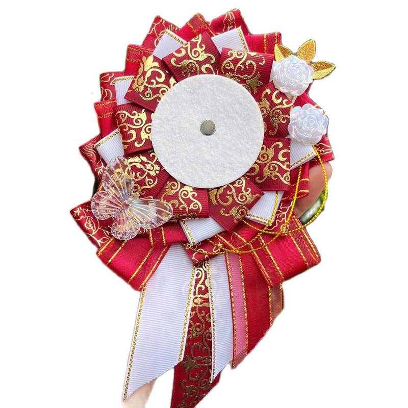 Zelena vrpca Cosplay Ita torbe Zaštita od rozete Držač igle za cvijet 58 mm Dodaci za značke Napunite pladanj Ukrasi za ruksak