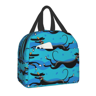 Škotijos terjerų pakartotinai naudojamos pietų dėžutės moterims daugiafunkcės drugelis Scottie Dog termo aušintuvas Maisto izoliuotas pietų krepšys