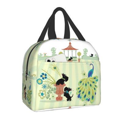 Škotijos terjerų pakartotinai naudojamos pietų dėžutės moterims daugiafunkcės drugelis Scottie Dog termo aušintuvas Maisto izoliuotas pietų krepšys