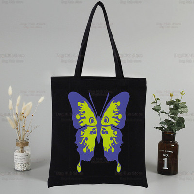 Jolyne Cujoh Black Graphic Canvas Jojo Bizarre Adventure Torba za rame Ženska Harajuku Funny Eco Stone Ocean Shopper torba