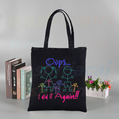 Britney Spears εκτύπωση επαναχρησιμοποιούμενης τσάντα αγορών Γυναικείες τσάντες καμβά τσάντες τσάντες εκτύπωσης οικολογικές τσάντες Cartoon Shopper τσάντες ώμου Μαύρες