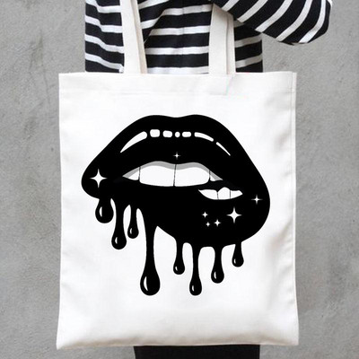 Divatnyomtat Vásárló Méhvirág Virágos Aranyos Stílusú Kézitáskák Vállvászon Bevásárlótáskák Alkalmi Lányok Női Táska