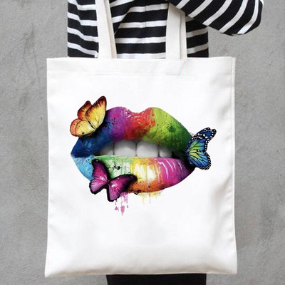 Divatnyomtat Vásárló Méhvirág Virágos Aranyos Stílusú Kézitáskák Vállvászon Bevásárlótáskák Alkalmi Lányok Női Táska