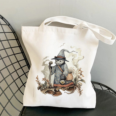 Aranyos mókus rajzfilm bevásárlótáska bevásárlótáska kézitáska nyári egyvállas vászontáska nagy kapacitású, mindenre alkalmas futártáska cu