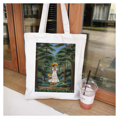 Aranyos mókus rajzfilm bevásárlótáska bevásárlótáska kézitáska nyári egyvállas vászontáska nagy kapacitású, mindenre alkalmas futártáska cu