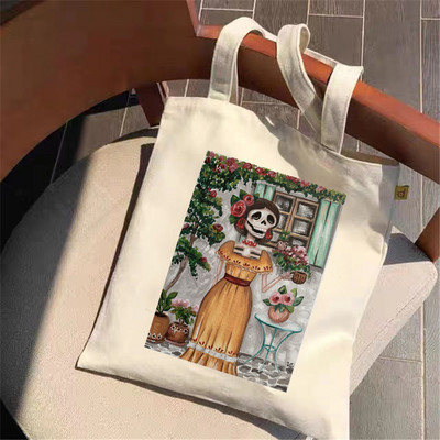 Aranyos mókus rajzfilm bevásárlótáska bevásárlótáska kézitáska nyári egyvállas vászontáska nagy kapacitású, mindenre alkalmas futártáska cu