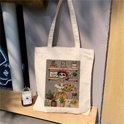 Aranyos mókus rajzfilm bevásárlótáska bevásárlótáska kézitáska nyári egyvállas vászontáska nagy kapacitású, mindenre alkalmas futártáska cu