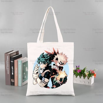 My Hero Academia Handbags υφασμάτινη τσάντα καμβά Midoriya Izuku Tote Bag Shopping Travel Eco επαναχρησιμοποιήσιμες τσάντες ώμου Bakugou Anime Shopper