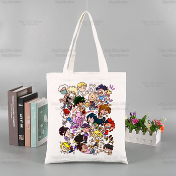 My Hero Academia Handbags υφασμάτινη τσάντα καμβά Midoriya Izuku Tote Bag Shopping Travel Eco επαναχρησιμοποιήσιμες τσάντες ώμου Bakugou Anime Shopper