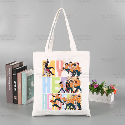 My Hero Academia Handbags υφασμάτινη τσάντα καμβά Midoriya Izuku Tote Bag Shopping Travel Eco επαναχρησιμοποιήσιμες τσάντες ώμου Bakugou Anime Shopper
