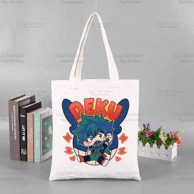 My Hero Academia Handbags υφασμάτινη τσάντα καμβά Midoriya Izuku Tote Bag Shopping Travel Eco επαναχρησιμοποιήσιμες τσάντες ώμου Bakugou Anime Shopper