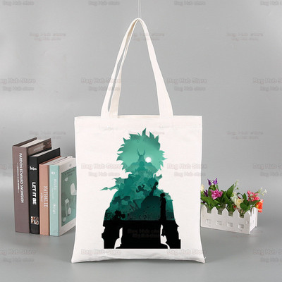 My Hero Academia Handbags υφασμάτινη τσάντα καμβά Midoriya Izuku Tote Bag Shopping Travel Eco επαναχρησιμοποιήσιμες τσάντες ώμου Bakugou Anime Shopper