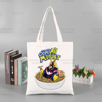 My Hero Academia Handbags υφασμάτινη τσάντα καμβά Midoriya Izuku Tote Bag Shopping Travel Eco επαναχρησιμοποιήσιμες τσάντες ώμου Bakugou Anime Shopper