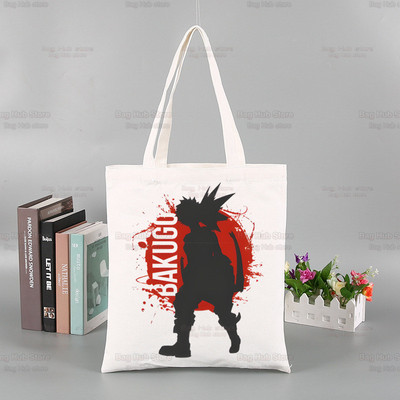 My Hero Academia Handbags υφασμάτινη τσάντα καμβά Midoriya Izuku Tote Bag Shopping Travel Eco επαναχρησιμοποιήσιμες τσάντες ώμου Bakugou Anime Shopper