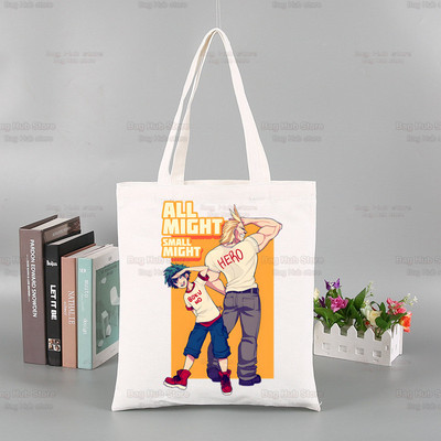 My Hero Academia Handbags υφασμάτινη τσάντα καμβά Midoriya Izuku Tote Bag Shopping Travel Eco επαναχρησιμοποιήσιμες τσάντες ώμου Bakugou Anime Shopper