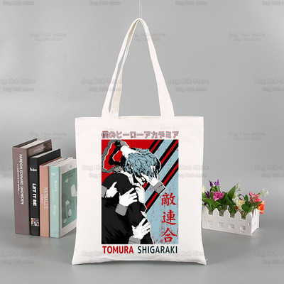 My Hero Academia Handbags υφασμάτινη τσάντα καμβά Midoriya Izuku Tote Bag Shopping Travel Eco επαναχρησιμοποιήσιμες τσάντες ώμου Bakugou Anime Shopper
