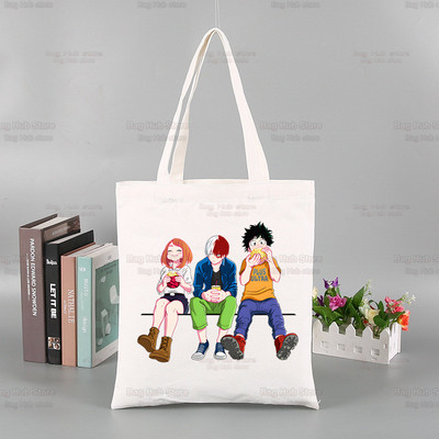 My Hero Academia Handbags υφασμάτινη τσάντα καμβά Midoriya Izuku Tote Bag Shopping Travel Eco επαναχρησιμοποιήσιμες τσάντες ώμου Bakugou Anime Shopper