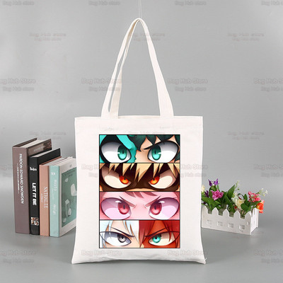 My Hero Academia Handbags υφασμάτινη τσάντα καμβά Midoriya Izuku Tote Bag Shopping Travel Eco επαναχρησιμοποιήσιμες τσάντες ώμου Bakugou Anime Shopper