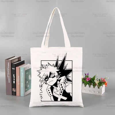 My Hero Academia Handbags υφασμάτινη τσάντα καμβά Midoriya Izuku Tote Bag Shopping Travel Eco επαναχρησιμοποιήσιμες τσάντες ώμου Bakugou Anime Shopper